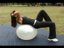 How to Use an Exercise Ball : Diagonal Crunch Workout on an Exercise Ball