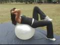 How to Use an Exercise Ball : Diagonal Crunch Workout on an Exercise Ball