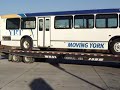 YRT bus #012 gets towed YRT bus #012 gets towed