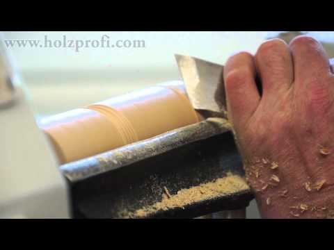 Drechseln mit dem Flachmeissel, Flachdrechselmesser, Schrägeisen von Holzprofi DM-FM15/35