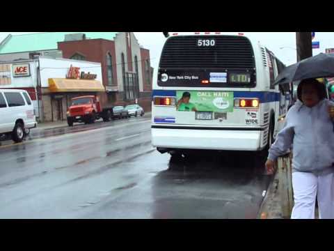 b46 - Note these were two separate videos combined as one! Video #1: DeKalb Avenue bound #5130 B46 Limited RTS NovaBus bus arrives @ the bus stop to drop off/pick...