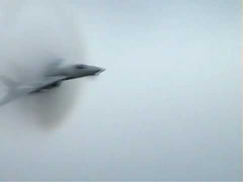 HIGH QUALITY F-14 Tomcat - Supersonic Flyby Engulfed in Vapor - Airshow clips 5 -