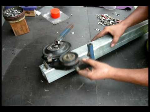 bender - READ THIS BEFORE COMMENTING***** (You probably won't, but anyway....) Home made tube bender made from a couple of belt pulleys and scrap steel. Doesn't l...