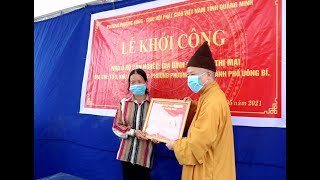 Lễ Khởi công xây nhà cho hộ cận nghèo tại phường Phương Đông