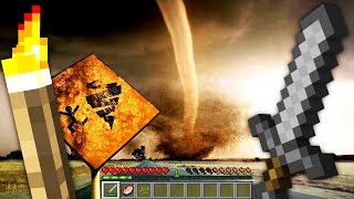 REALISTIC TORNADO IN MINECRAFT DESTROYS EVERYTHING IN IT'S PATH!