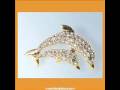 videos de PINS, 24k gold, Swarovski Crystals, Butterfly, Flowers, Hummingbird, Dolphin