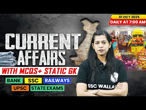 Current Affairs Today | 01 October Current Affairs 2025 | Daily Current Affairs | By Krati Mam
