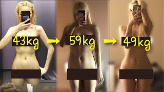 SUB)[Diet] The Process of Gaining 16kg in a Month (Eating disorder, eating & vomiting, side effects)