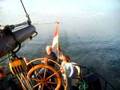 Zonsondergang op het IJsselmeer van af een zeilschip