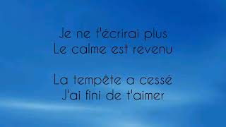 Claude Barzotti - Je ne t'écrirai plus (1984)