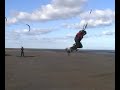 Sam Kite landboarding at cleethorpes