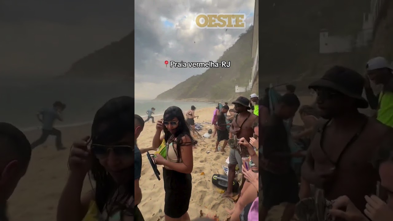 Banhistas Abandonam Praia Vermelha (Rj) Durante Ventania