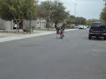 crazy nigger riding a mini motorcycle down my street