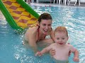 Midas playing in the pool