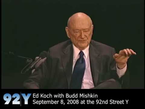 Ed Koch with Budd Mishkin at the 92nd Street Y