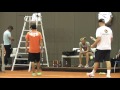 rare footage children, see how maria sharapova is warming up just 2 hours before her match vs lucie safarova on 25th april 2013.