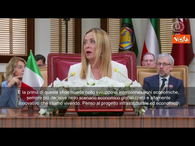 Meloni: Italia pronta a ospitare un vertice Consiglio di cooperazione del Golfo-Mediterraneo