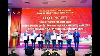 Đảng ủy Công ty Than Uông Bí - TKV: Tổng kết công tác, tuyên dương tập thể, cá nhân xuất sắc năm 2022