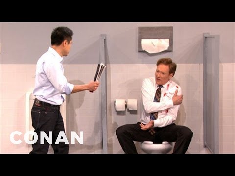 Steven Ho Shows Conan To Fend Off A Mens Room Attack - CONAN on TBS