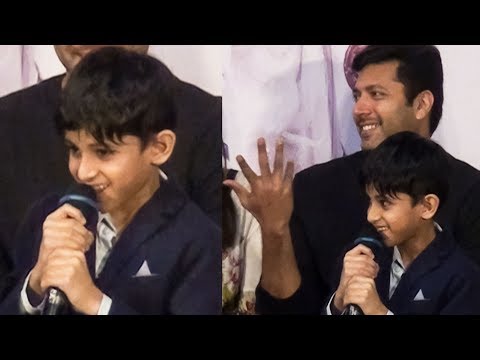 Jayam Ravi's Son Aarav Speech | Jayam Ravi Laughs Out Loud | Tik Tik Tik | TN 711