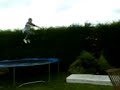 huge frontflip off a trampoline