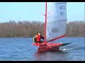 Narrow skiff moth sailing