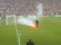 Rookbommen op het veld