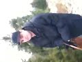 The Bliz cutting down our Xmas tree
