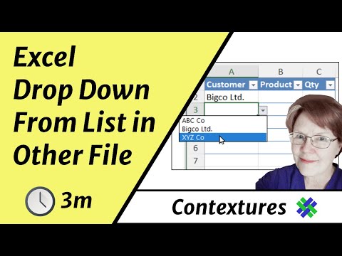 how to provide drop down options in excel