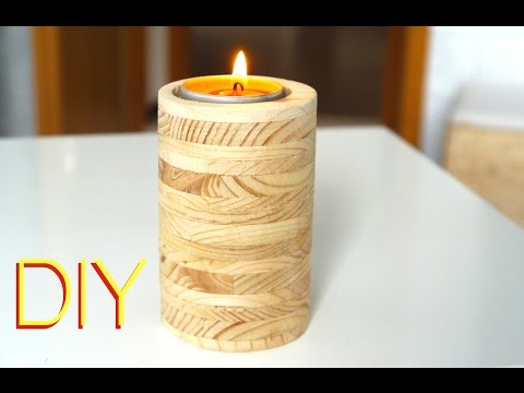 DIY  ★ Kerzenständer  aus Holz Anleitung