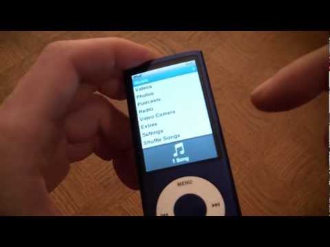 how to turn on and off a ipod nano