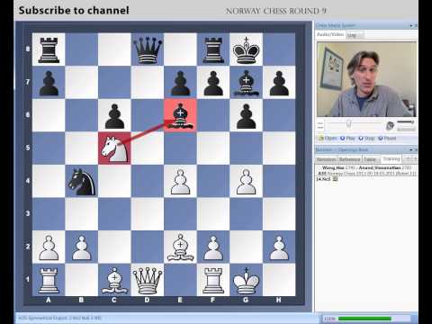 chess - Daniel King demonstrates Wang Hao vs Anand from round 9 of the Norway Chess Tournament.. Click here for Daniel King's latest Power Play DVDs: http://chessbas...