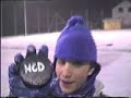 Winter 1987 in Itingen (BL): Eisbahn auf dem Sportplatz