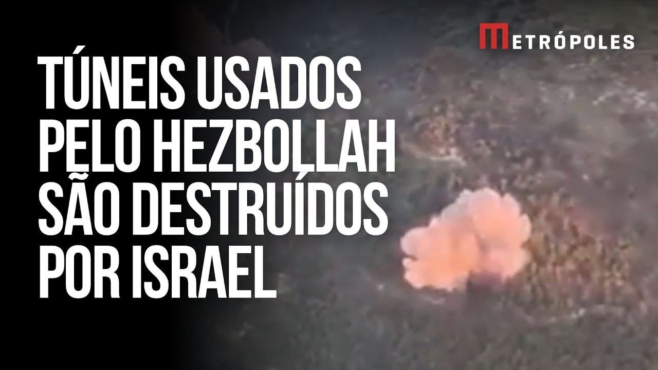 Soldados israelenses explodem túnel de 80 metros do Hezbollah