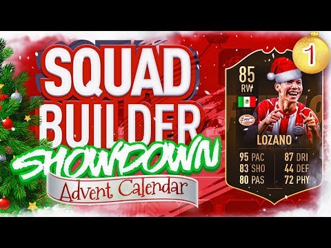 THE SQUAD BUILDER SHOWDOWN ADVENT CALENDAR!!! SECOND INFORM LOZANO VS PIEFACE!!! Day 1