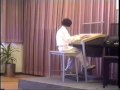 This performance was in 2006. The arrangement was tweaked from the book version. However, since I didn't want to un-protect the published sound programs, the sound settings were completely done from scratch using the book's version as guideline. I also modified the arrangement so that it sounded more like a mini piano-concerto. The audio system for this performance was a pair of PA loudspeakers, so the sound was a little more edgy than the intended design.