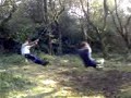 Yowie n Gaz on tree swing Yowie n Gaz on tree swing
