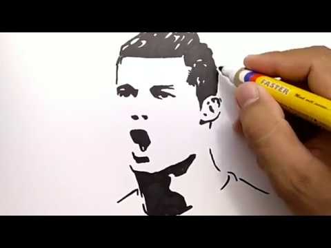 video-linktoworks-VERY EASY, how to draw CRISTIANO RONALDO / CR7