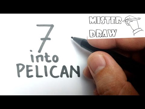 video-linktoworks-VERY EASY , How to turn number 7 into pelican cartoon ...