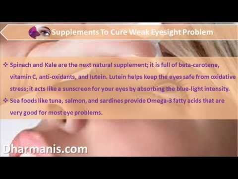 how to cure weak eyesight