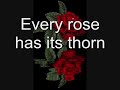 Poison - Every Rose Has Its Thorn Lyrics