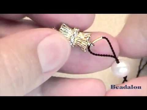 how to fasten pearl necklace clasp