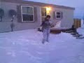 hillbilly playin in the snow