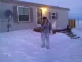 hillbilly playin in the snow
