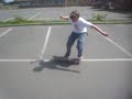 Hal and TK skateboarding
