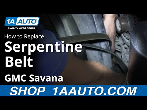 How To Install Replace Engine Serpentine Belt Chevy Express GMC Savana 6.0L
