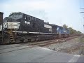 September 26, 2007: K5 horn battle! 80G with Conrail SD50 NS 5414 and NS 8922 meets 19G with NS SD70M-2's 2772 and 2768. 5414 has a great original all-bell foward K5LA. A clip of NS 509 is shown first, 509's power: NS 9369, UP AC4400CW 5917, and NS 9600. NS 80G is seen again later down the line at Wernersville, LISTEN TO THAT AWESOME K5LA!!! Nice doppler effect!!! 80G had been in emergency and just got done checking the train and met 19G at CP Dorf, perfect timing! You can hear that K5LA ...