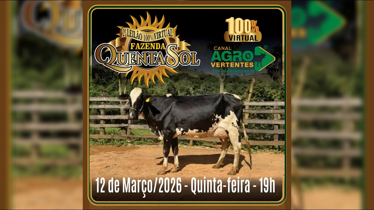 2º LEILÃO VIRTUAL FAZENDA QUENTA SOL - SANTA RITA DO IBITIPOCA/MG - 12/03/2026