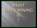 Data Mining Introduction