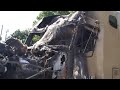 Burned Out CRST Freightliner Century Truck
